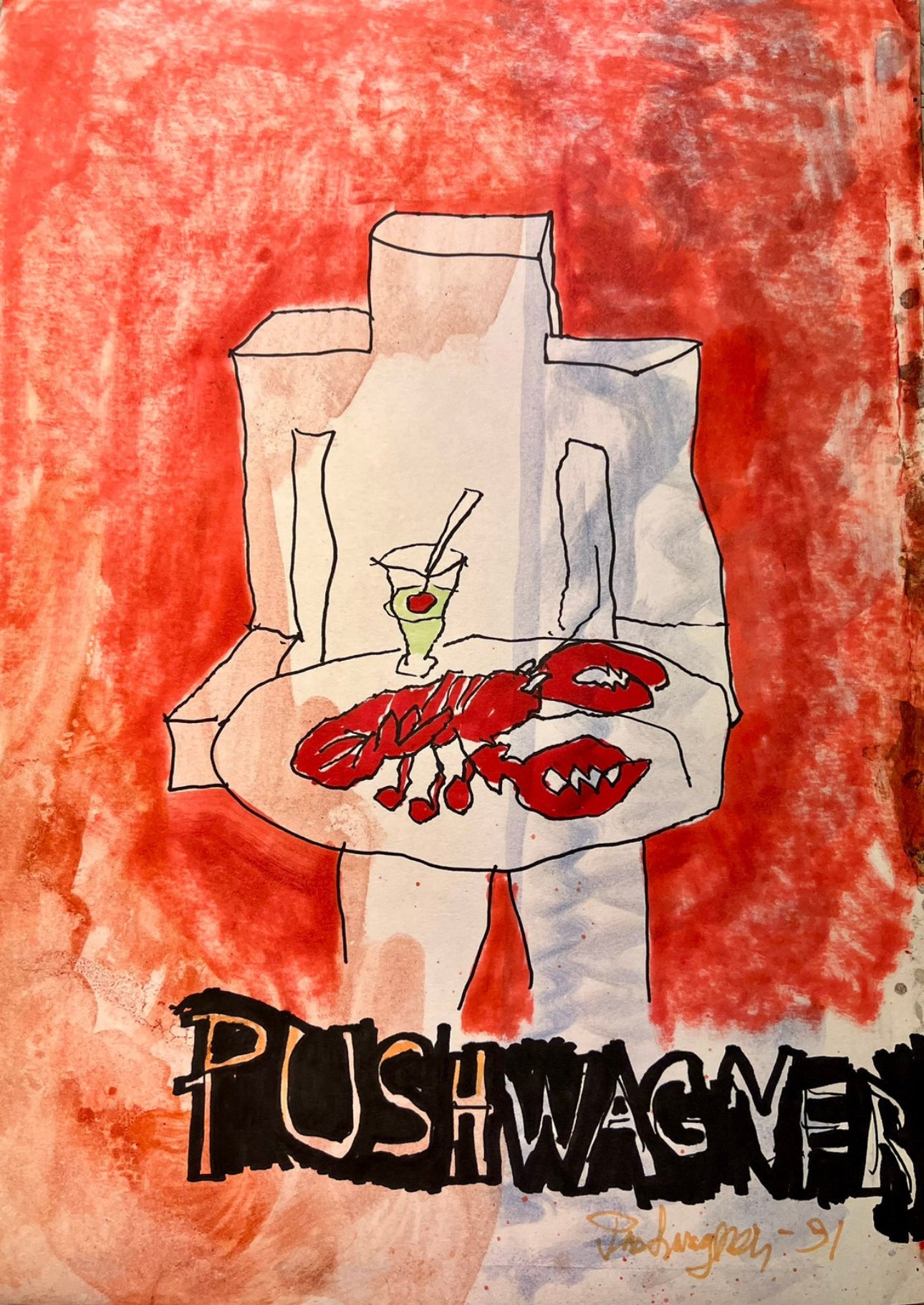 Pushwagner drawing (Signed)